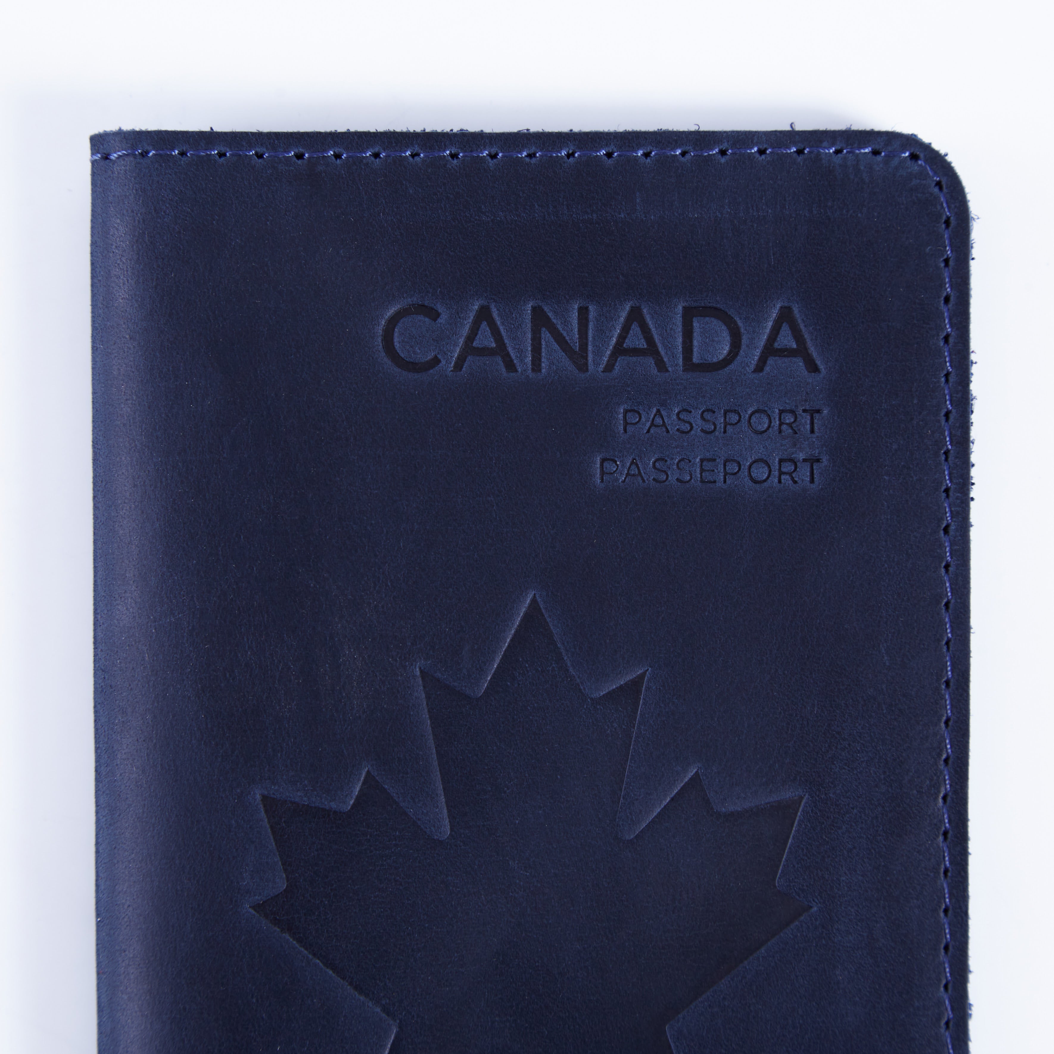 Passport cover with the national symbol of Canada