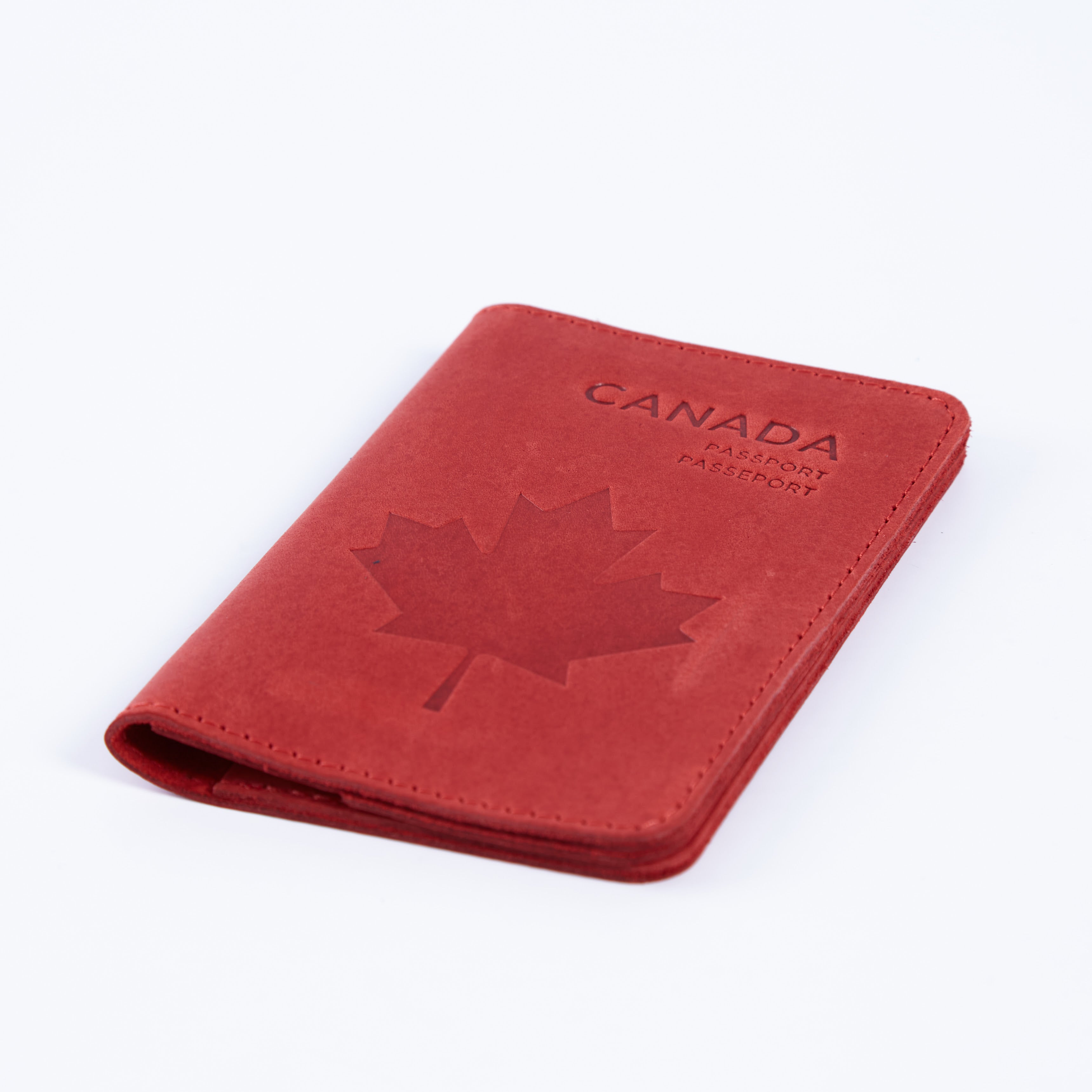 Passport cover with the national symbol of Canada