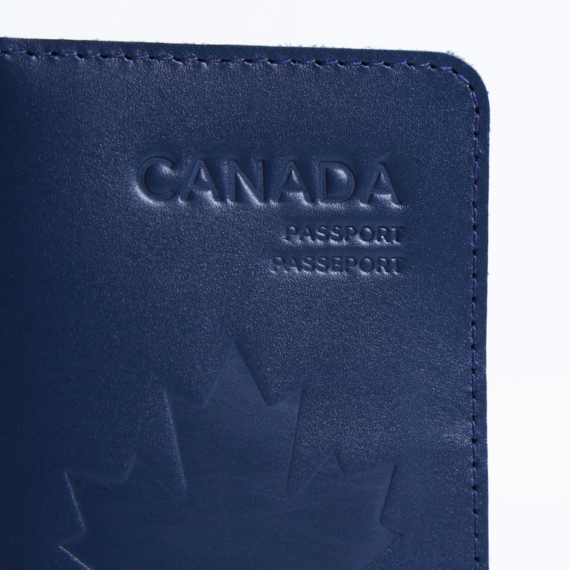 Passport Cover with the national symbol of Canada Made from Classic Leather