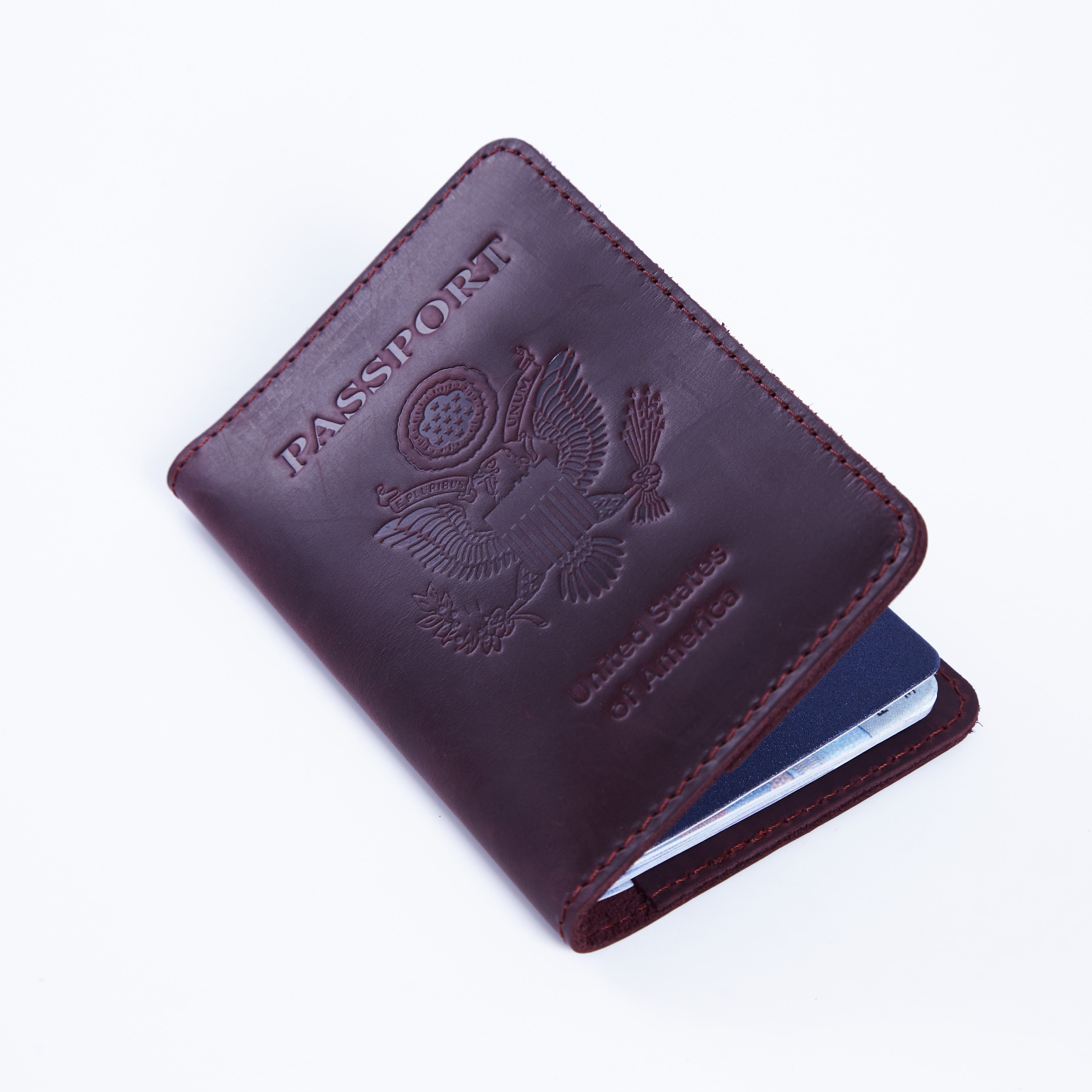 Passport cover with the national symbol of United States
