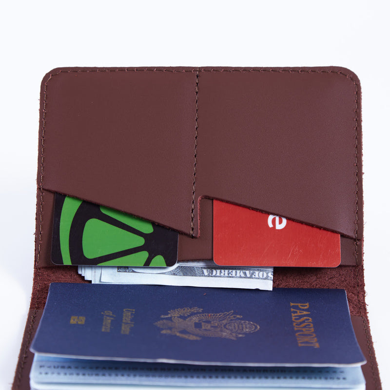 Passport Cover with the Great Seal of the United States Made from Classic Leather