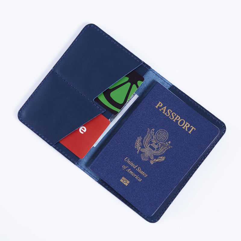 Funda para pasaporte con bolsillos London fabricada en piel vintage