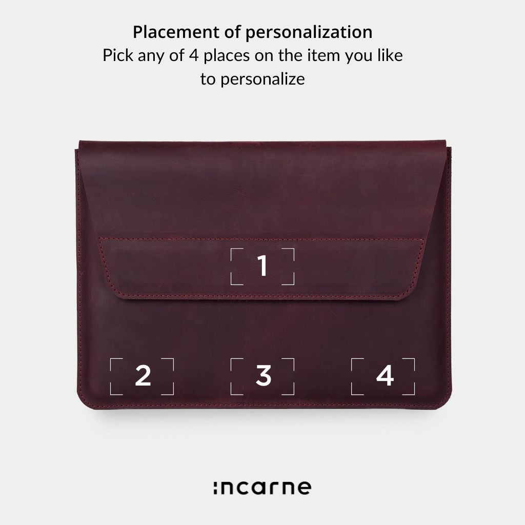 Line Laptop Sleeve, Burgundy (vintage)