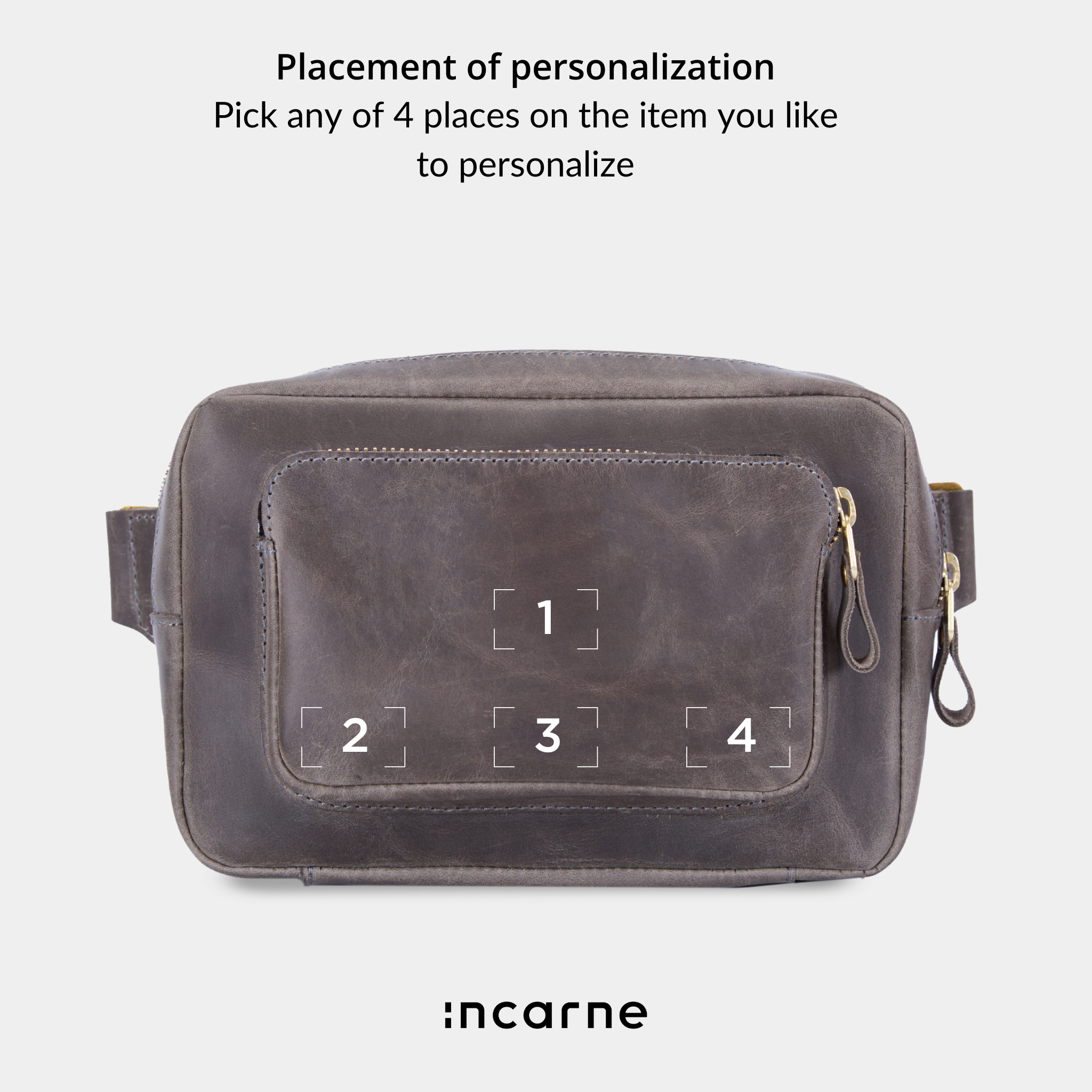 Sac ceinture en cuir pour couple