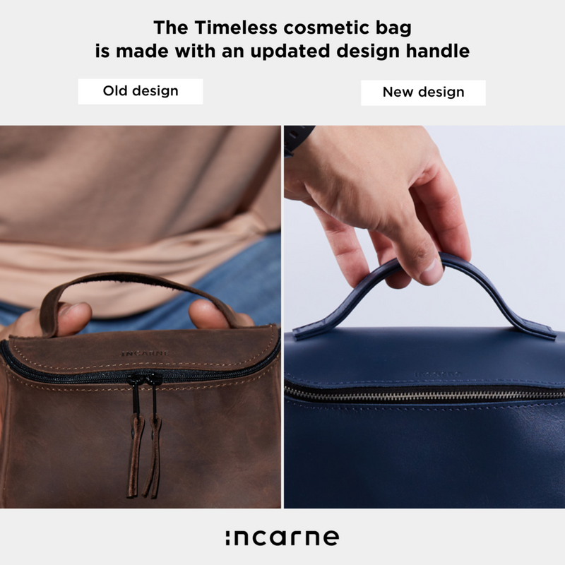 Makeup bag Timeless made from vintage leather