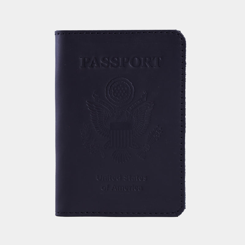 Passport Cover with the Great Seal of the United States Made from Vintage Leather