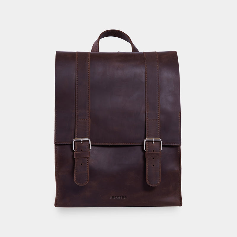 Gloria Leather Backpack with Laptop Pocket