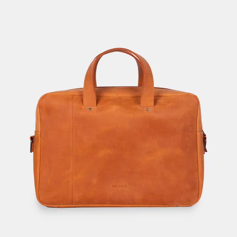 Минималистична кожена чанта за лаптоп «Bruno»