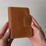 Smart Journey Vintage Leather Passport Cover for Travel with AirTag and Cards Holders