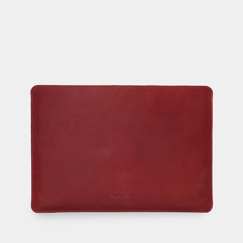 Red leather laptop sleeve Clearance