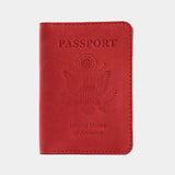 Passport Cover with the Great Seal of the United States Made from Vintage Leather