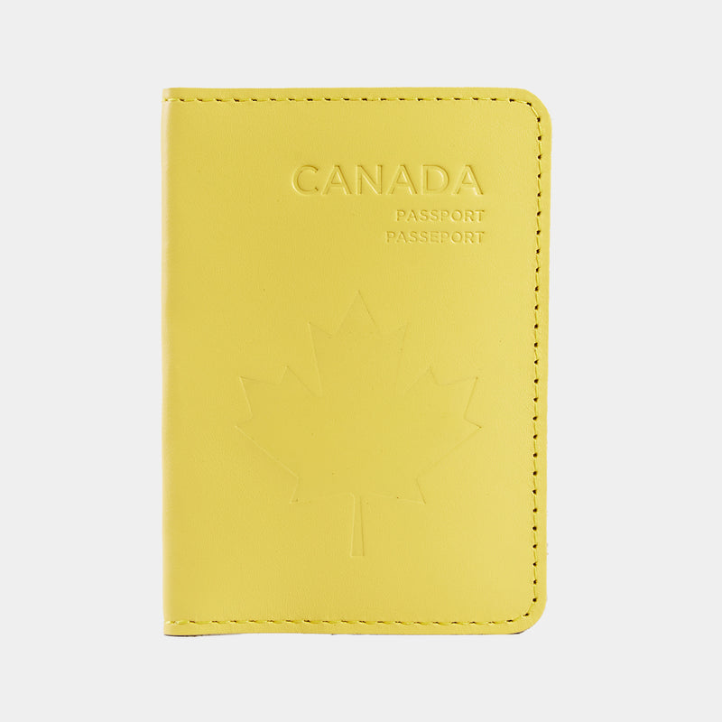 Passport Cover with the national symbol of Canada Made from Classic Leather