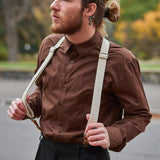 Durable Rep Tape & Leather Suspenders Stroom