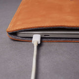 Free Port Plus Leather iPad sleeve with Apple logo