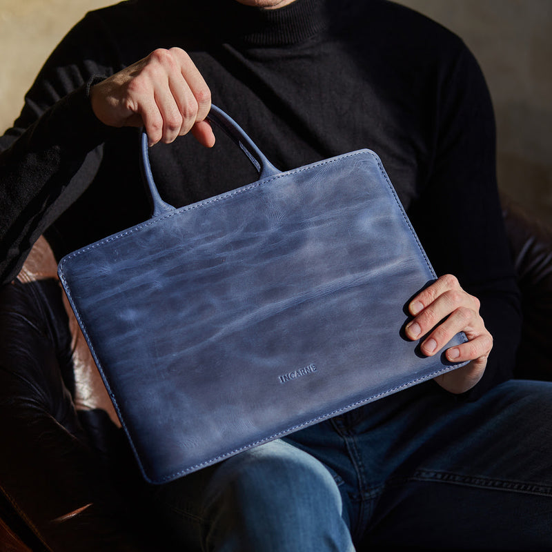 Stem Leather Laptop Sleeve with Handles