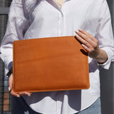 Leather iPad sleeve with Apple logo — Gamma Plus