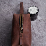 OnBoard Leather Travel Cosmetic Bag